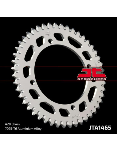 Couronne JT SPROCKETS aluminium ultra-light anti-boue 1465 - 420