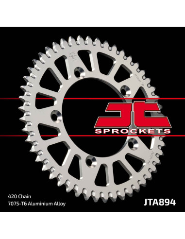 Couronne JT SPROCKETS aluminium Ultra-Light anti-boue 894 - 420