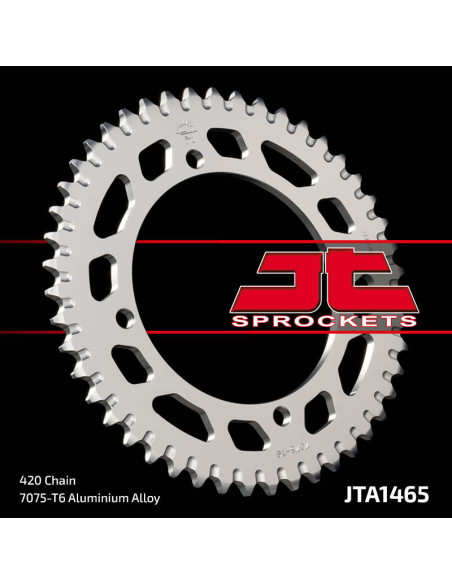 Couronne JT SPROCKETS aluminium Ultra-Light anti-boue 1465 - 420