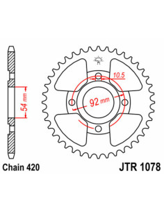 Couronne JT SPROCKETS acier standard 1078 - 420