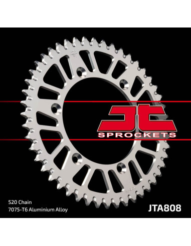 Couronne JT SPROCKETS aluminium Ultra-Light anti-boue 808 - 520