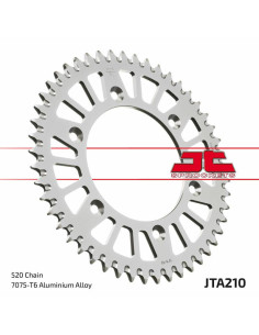 Couronne JT SPROCKETS aluminium ultra-light anti-boue 210 - 520 2