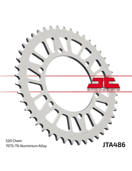 Couronne JT SPROCKETS aluminium ultra-light 486 - 520