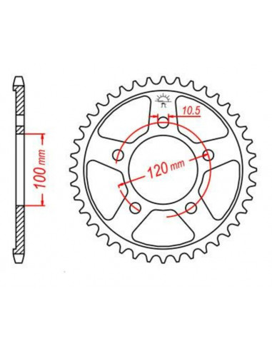 Couronne JT SPROCKETS acier standard 702 - 525