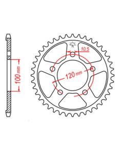 Couronne JT SPROCKETS acier standard 702 - 525 2