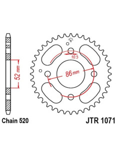 Couronne JT SPROCKETS acier standard 1071 - 520