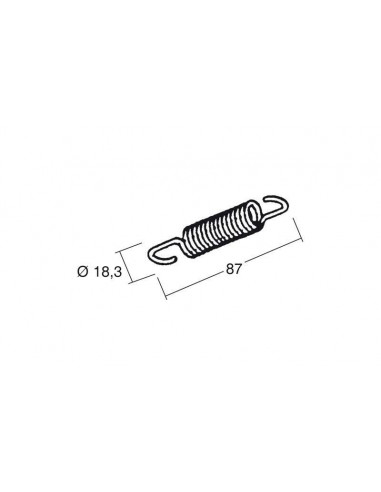 Jeu de 5 ressorts BUZZETTI 87x18 3mm pour béquille centrale - Peugeot