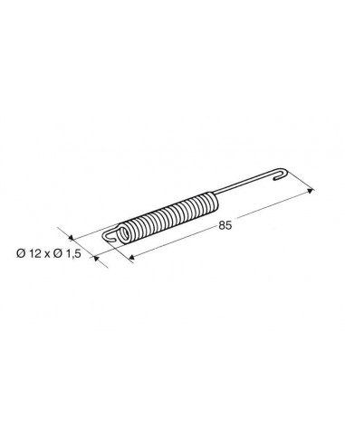 Jeu de 5 ressorts BUZZETTI 87x18,3mm pour béquille centrale 445917