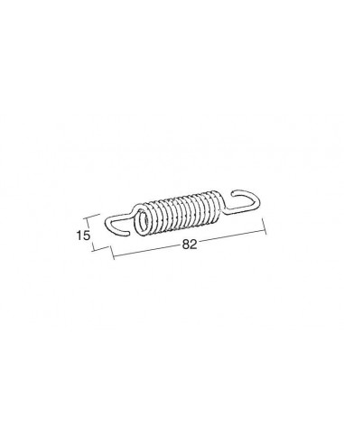 Jeu de 5 ressorts BUZZETTI 82x15mm pour béquille centrale