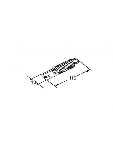 Jeu de 5 ressorts BUZZETTI 110x18mm pour béquille centrale