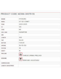 Amortisseur YSS Topline Mono Hyosung 2