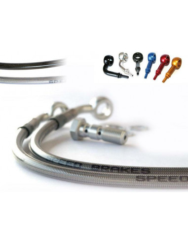 Durite de frein arrière SPEEDBRAKES inox/raccord alu Suzuki GSX-R600