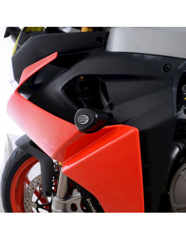 Tampons de protection R&G RACING Aero - noir Aprilia RS660