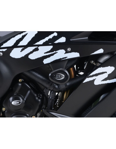 Tampons de protection R&G RACING Aero - blanc Kawasaki ZX10-R/RR