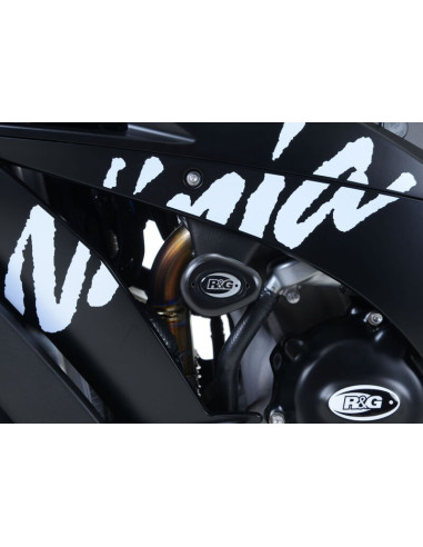 Tampons de protection R&G RACING Aero - blanc Kawasaki ZX10-R/RR