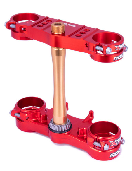 Té de fourche XTRIG Rocs Tech Offset 22 mm - rouge Honda CRF250R/450R