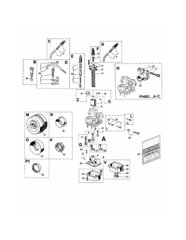 Carburateur DELL ORTO PHBG BS Ø19mm