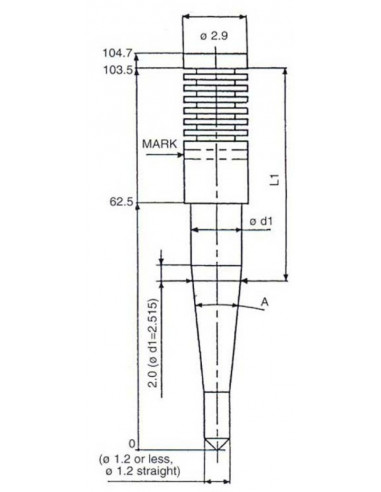 Aiguille de boisseau KEIHIN FCR 35-41mm - N427-0CDTN