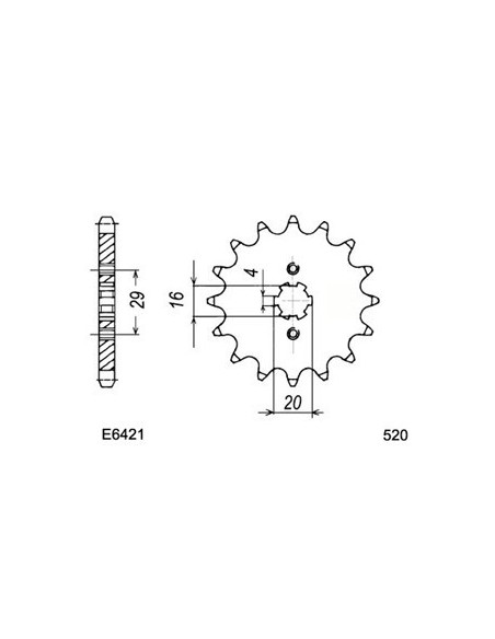 YZ.125 '84 12X50 520HG *  (43M)