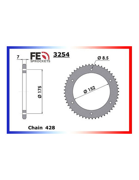 TDR.125 '89/92 16X52 428H µ  (3XD,3SH)