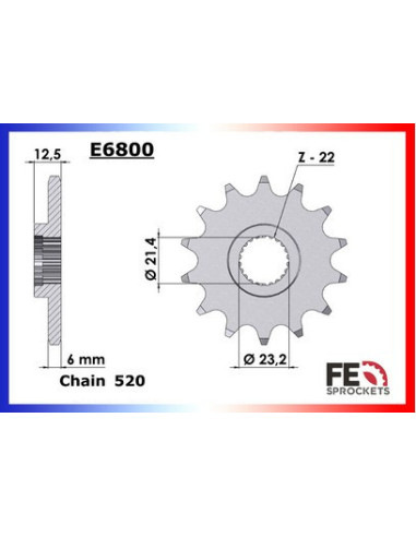 YFM.250.RAPTOR '07/14 14X38 RK520FEX