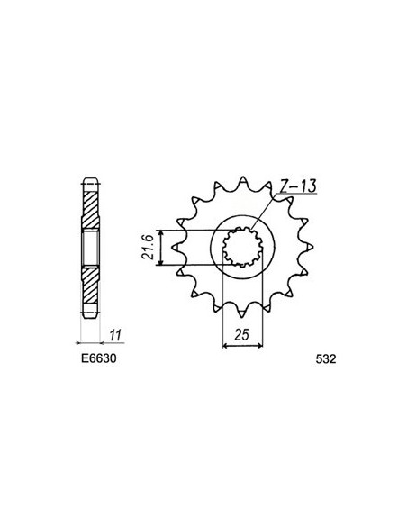 YZF.1000.R Thunderace'96/02 17X47 RK532GSV *  (4VD,4VE)