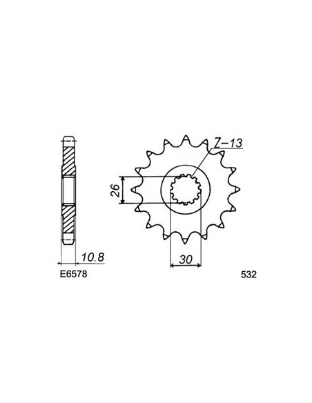 XJR.1200 '95/98 17X38 RK532GSV *  (4PU)