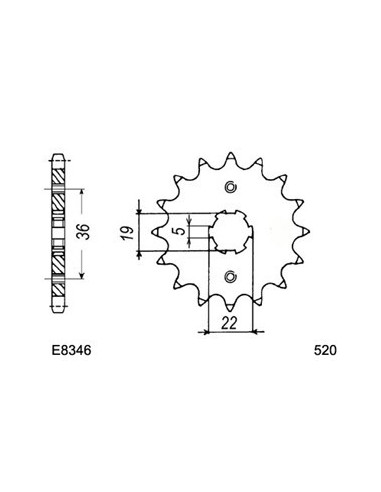 TRX.300 EX FOUTRAX'93/09 13X38 RK520FEX *