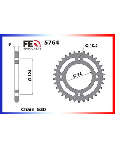 CB.500.F/K '72/77 17X34 RK530KS *