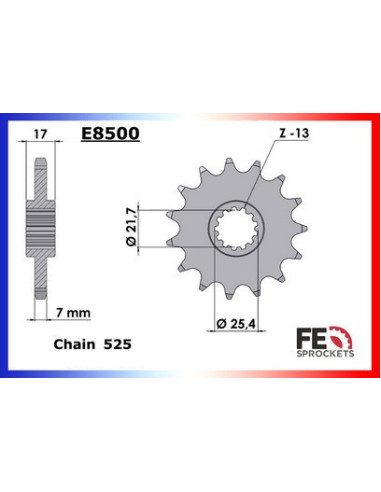 CB.500 '94/03 15X40 RK525RO  (PC26,PC27,PC32)