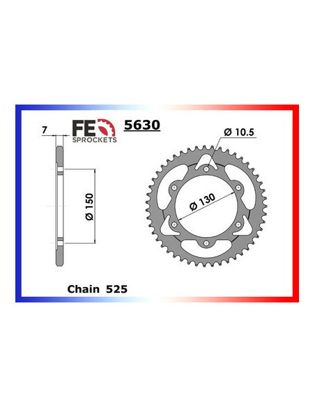 650.AFRICA TWIN '88/90 16X49 RK525KRO µ  (RD03)