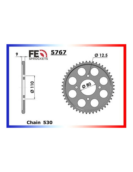 CB.750.K2/K6/FOUR '71/76 18X48 RK530GXW  (CB750)