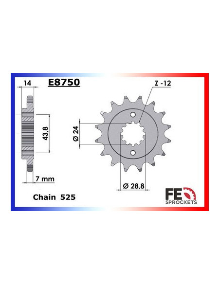 XRV.750 AFRICA-TWIN '93/03 16X45 RK525KRO µ  (RD04,RD07)