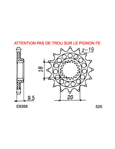 CR.125.R '98/99 13X51 RK520GXW