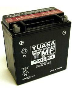 Batterie moto YUASA YTX16-BS-1