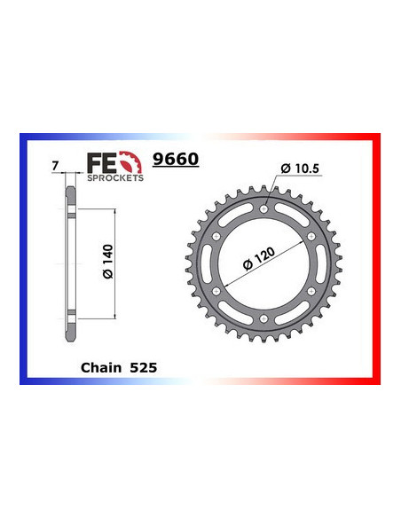 GSX.R.750 SRAD '98/99 16X44 RK525FEX *