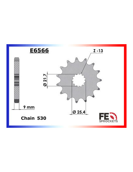 GSX.R.750 530 '98/99 16X44 RK530FEX *  Modification du pas en 530