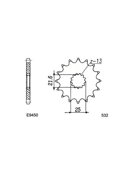 GSX.R.1100 '90/92 15X48 RK532GSV *