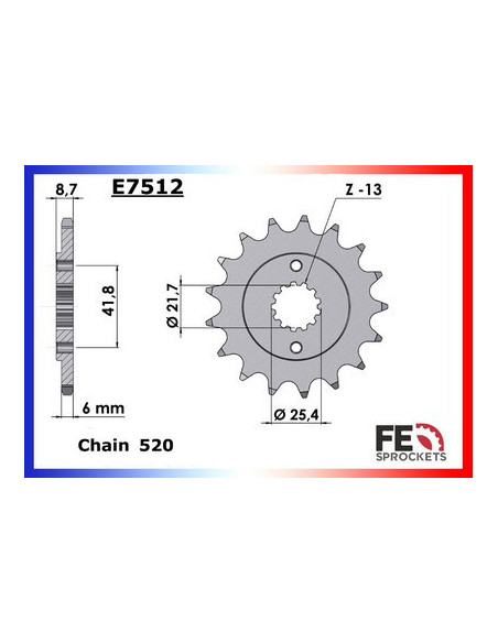KLE.500 '91/95 16X44 RK520FEZO *  (A1-A5)