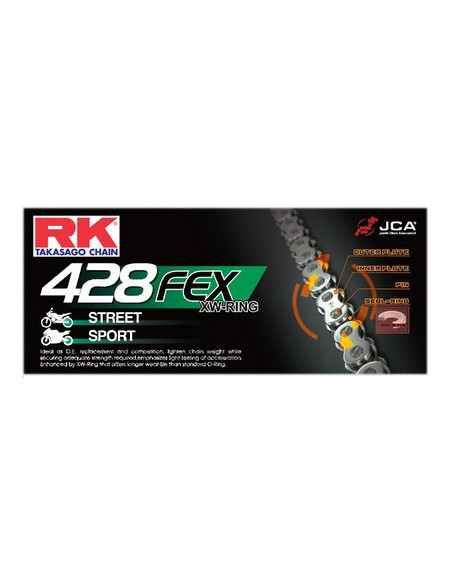 KX.80 '98/99 (LARGE) 14X51 RK428FEX  (X1/X2) Petites Roues (LARGE 428)