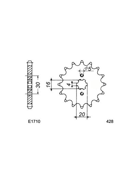 125.ELEFANT '84/88 16X45 428H * 125.ALETTA ROSSA '83/87