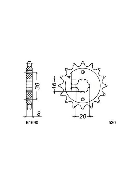 125.WMX GP '89/92 12X50 RK520SO
