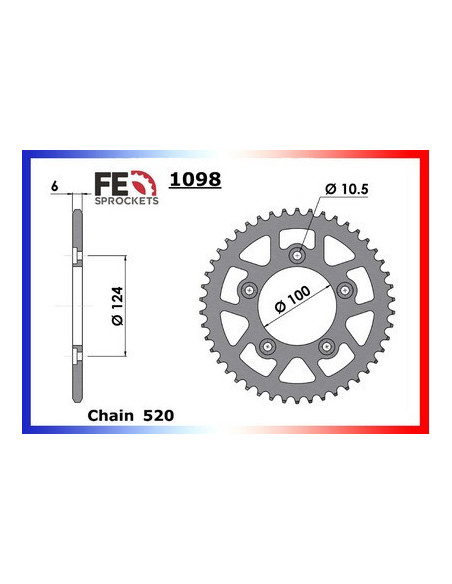 899.PANIGALE '13/15 15X44 RK520FEX µ