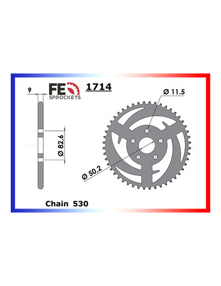 883.SPORTSTER '84/90 (4vit) 21X48 RK530KRO *