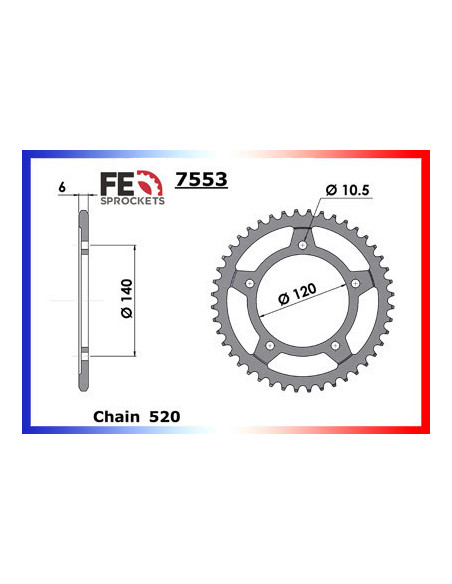 865.BONNEVILLE T100 '15/16 18X43 RK520FEX *