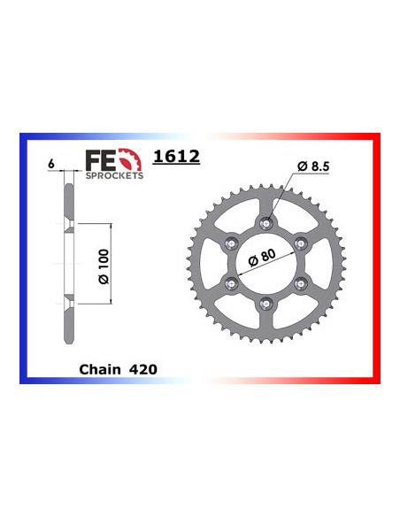 50.RR/SM '99/01 12X48 FE420SRG  Couronne plate trous fraisés