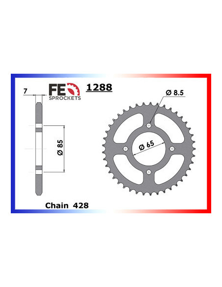 SYM.125.WOLF CLASSIC '05/08 16X41 RK428FEX *