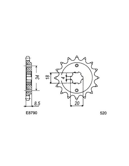 250.MISTRAL '03/05 14X40 RK520FEZO *