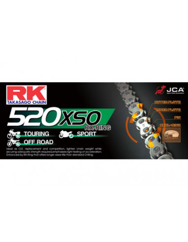 CHAINE RK 520XSO 100 MAILLONS avec Attache à River.