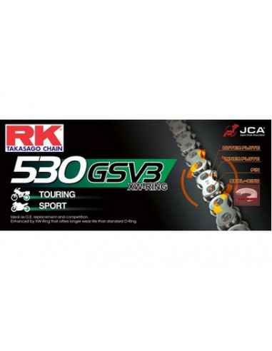 CHAINE RK 530GSV 050 MAILLONS avec Attache à River.